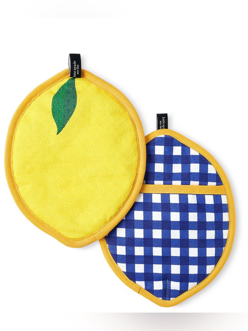 Kate Spade Lemon Party and Spring Gingham Potholders